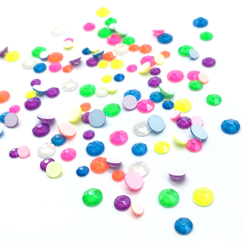 2088 Swarovski Flatback No Hotfix Mix Sizes, Electric Neon Mix {Lacquer Pro Shiny Effects}