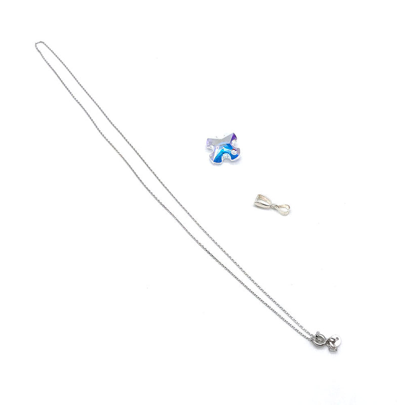 DIY Necklace with Swarovski Crystal Pendants, Greek Cross