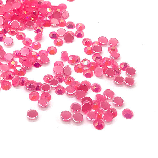 Jelly Resin Flatback Rhinestones, Pink AB