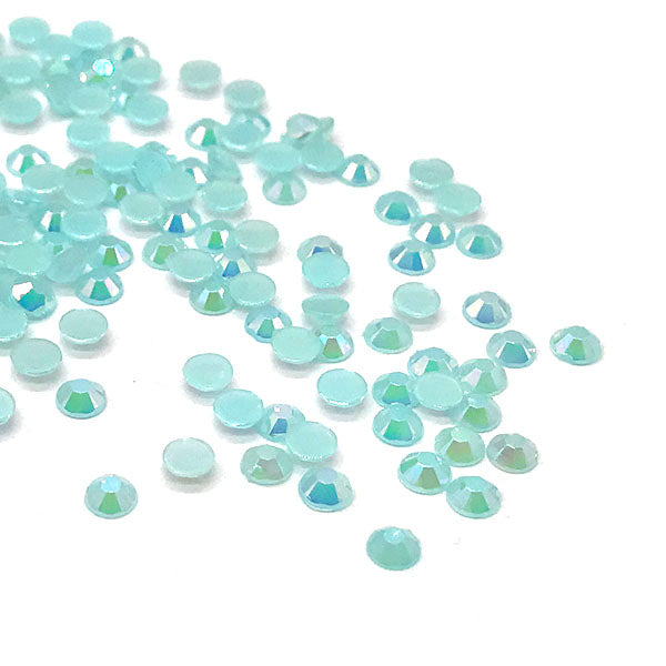 Jelly Resin Flatback Rhinestones, Light Blue AB