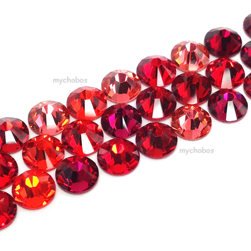 2058 & 2088 Swarovski Flatback No Hotfix, Red Mix Colors