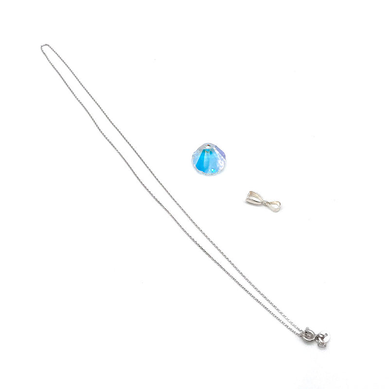 DIY Necklace with Swarovski Crystal Pendants, Shell
