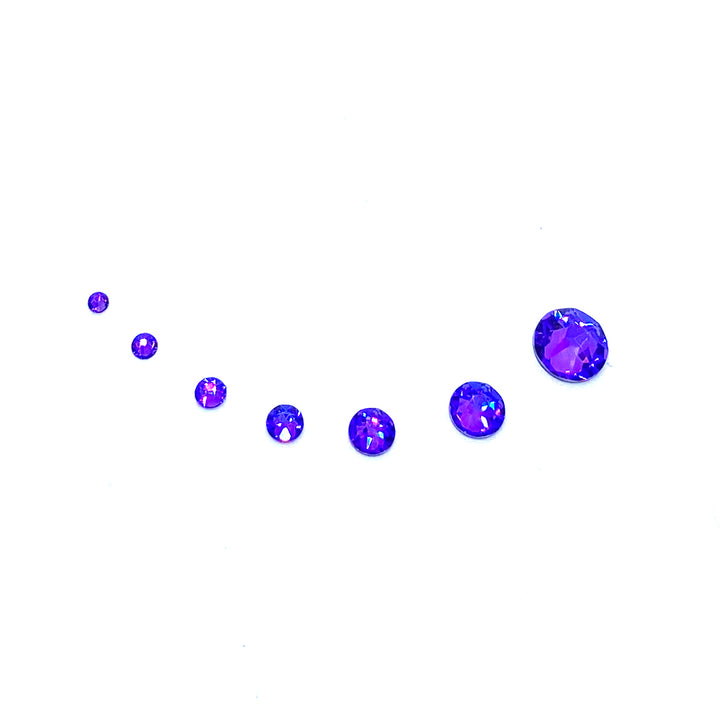 2058 &amp; 2088 Swarovski Flatback No Hotfix Mix Sizes, Crystal Heliotrope (001 HEL)