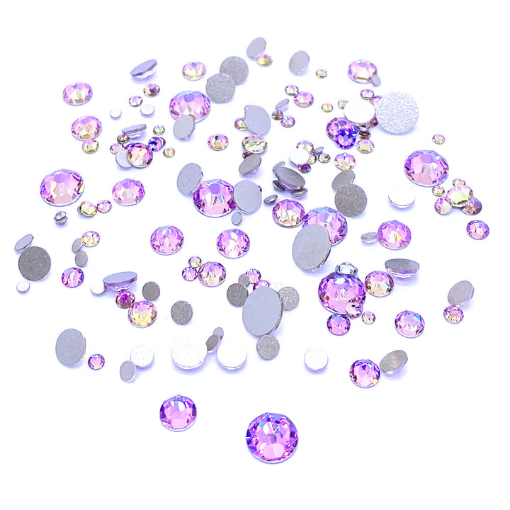 2058 &amp; 2088 Swarovski Flatback No Hotfix Mix Sizes, Crystal Vitrail Light (001 VL)