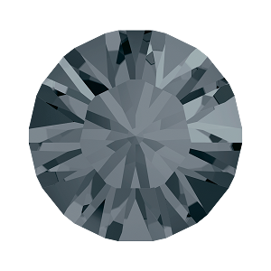 1028 &amp; 1088 Swarovski Pointed Back Chaton Round Stones, Crystal Silver Night (001 SINI)