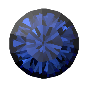 1028 &amp; 1088 Swarovski Pointed Back Chaton Round Stones, ReCreated Dark Sapphire (1404)