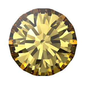 1028 &amp; 1088 Swarovski Pointed Back Chaton Round Stones, ReCreated Dark Jonquil (1407)