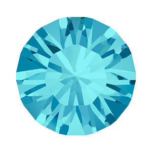 1028 & 1088 Swarovski Pointed Back Chaton Round Stones, Aquamarine (202)