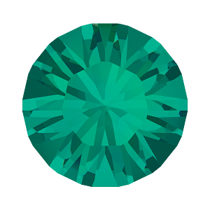 1028 & 1088 Swarovski Pointed Back Chaton Round Stones, Emerald (205)