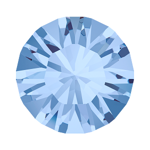 1028 & 1088 Swarovski Pointed Back Chaton Round Stones, Light Sapphire (211)