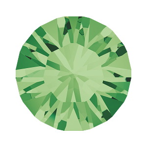 1028 & 1088 Swarovski Pointed Back Chaton Round Stones, Peridot (214)
