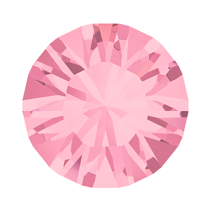 1028 &amp; 1088 Swarovski Pointed Back Chaton Round Stones, Light Rose (223)