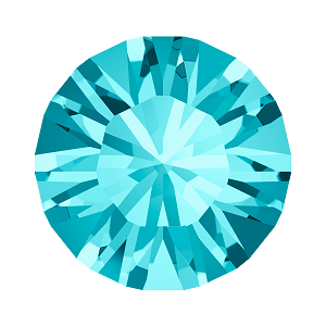 1028 &amp; 1088 Swarovski Pointed Back Chaton Round Stones, Light Turquoise (263)