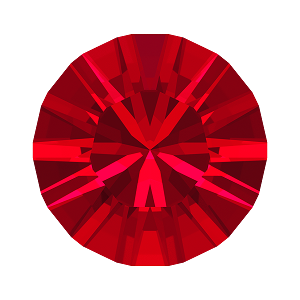1028 &amp; 1088 Swarovski Pointed Back Chaton Round Stones, Scarlet (276)