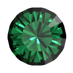 1028 &amp; 1088 Swarovski Pointed Back Chaton Round Stones, Majestic Green (336)