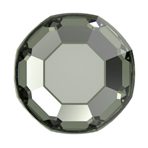 2000, 2058 & 2088 Swarovski Flatback No Hotfix, Black Diamond (215)
