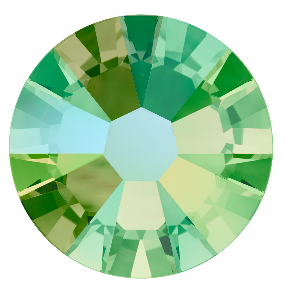 2000, 2058 &amp; 2088 Swarovski Flatback No Hotfix, Peridot Shimmer (214 SHIM)