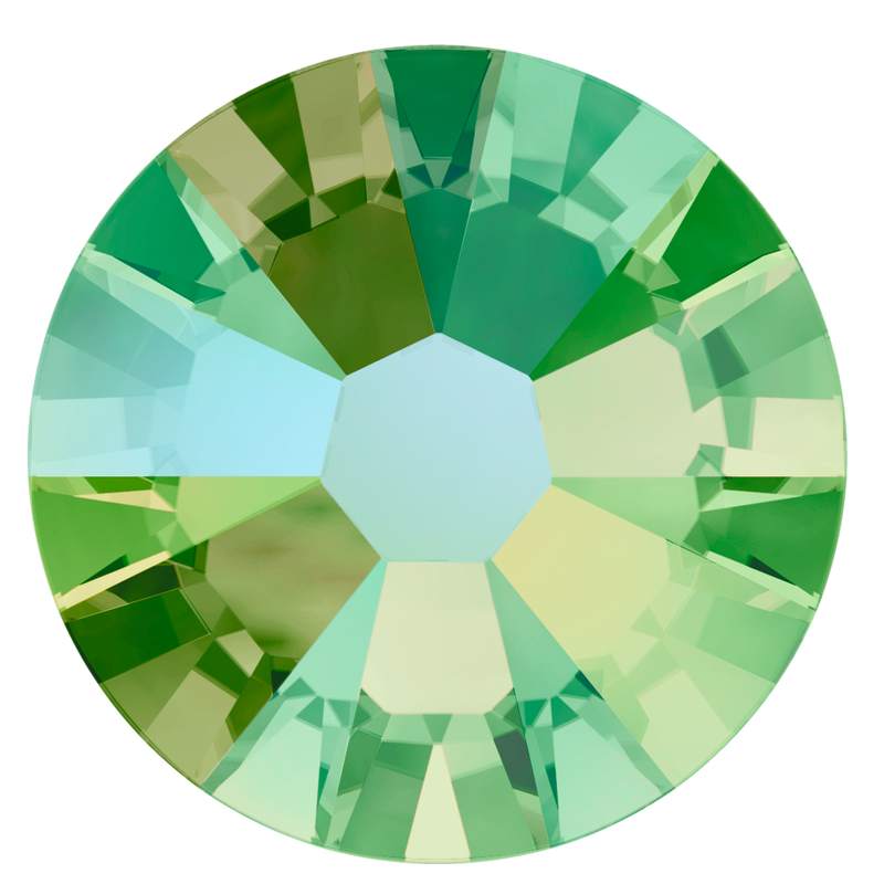 2000, 2058 & 2088 Swarovski Flatback No Hotfix, Peridot Shimmer (214 SHIM)