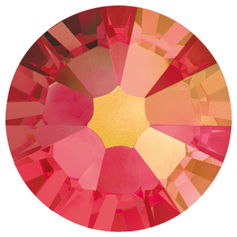 2000, 2058 & 2088 Swarovski Flatback No Hotfix, Light Siam AB (227 AB)