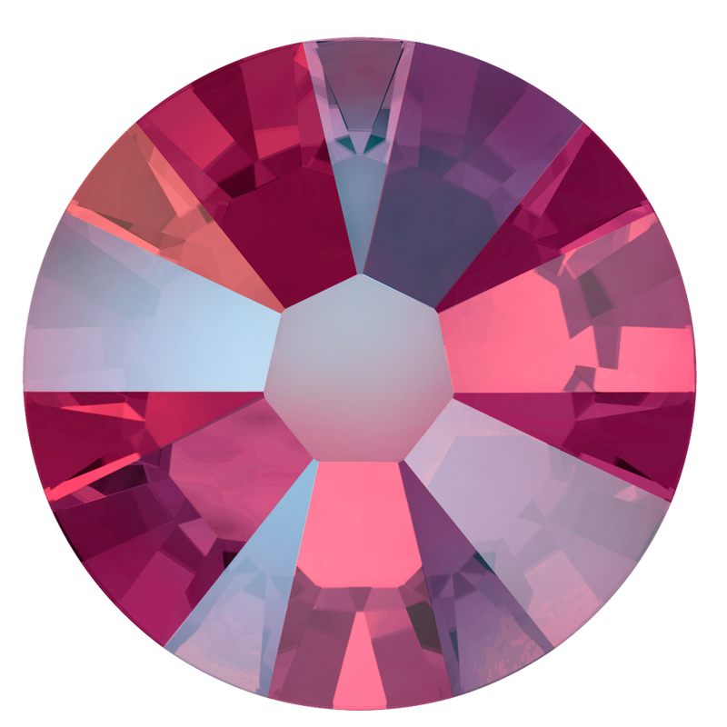 2000, 2058 & 2088 Swarovski Flatback No Hotfix, Light Siam Shimmer (227 SHIM)