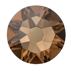 2000, 2058 &amp; 2088 Swarovski Flatback No Hotfix, ReCreated Light Smoked Topaz (1402)