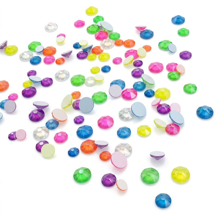 2088 Swarovski Flatback No Hotfix Mix Sizes, Electric Neon Mix {Lacquer Pro Shiny Effects}