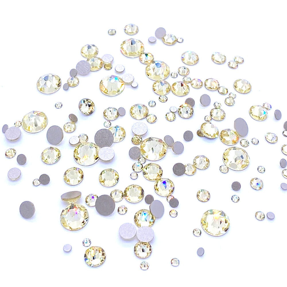 2058 &amp; 2088 Swarovski Flatback No Hotfix Mix Sizes, Jonquil (213)