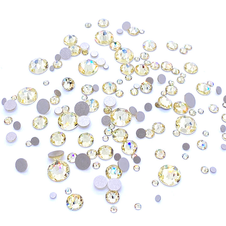 2058 &amp; 2088 Swarovski Flatback No Hotfix Mix Sizes, Jonquil (213)