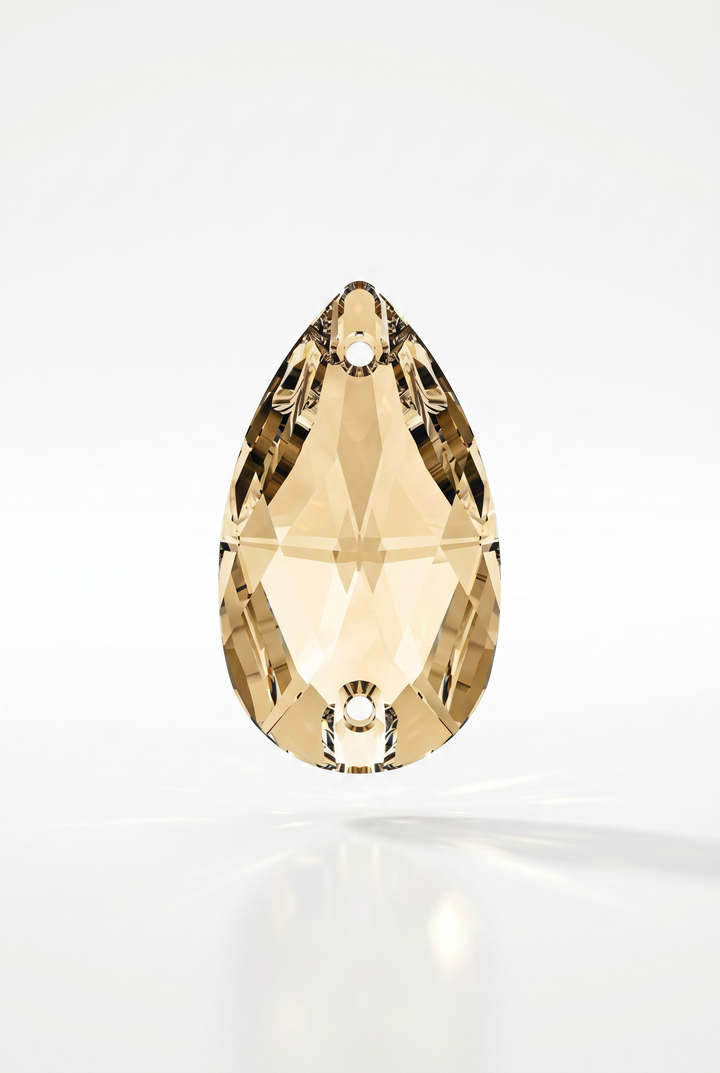 3230 Swarovski Drop Sew-On Stones, Light Colorado Topaz (246)