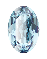 4120 Swarovski Oval Fancy Stones, Aquamarine (202)