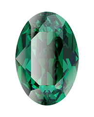 4120 Swarovski Oval Fancy Stones, Emerald (205)