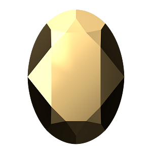 4120 Swarovski Oval Fancy Stones, Crystal Aurum (001 AUR)