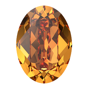 4120 Swarovski Oval Fancy Stones, Dark Orange (1202)