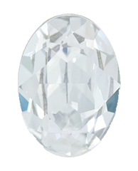 4120 Swarovski Oval Fancy Stones, Crystal Moonlight (001 MOL)
