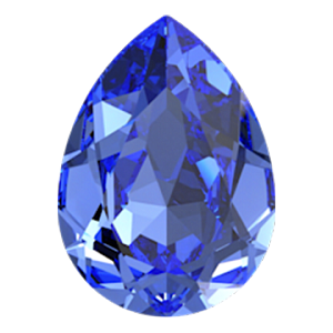 4320 Swarovski Pear Fancy Stones, Sapphire (206)