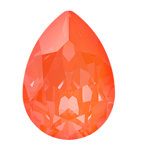 4320 Swarovski Pear Fancy Stones, Crystal Electric Orange Ignite (001 L136I)