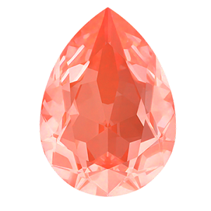 4320 Swarovski Pear Fancy Stones, Crystal Orange Ignite (001 L159I)
