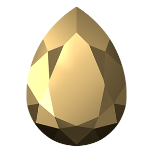 4320 Swarovski Pear Fancy Stones, Crystal Aurum (001 AUR)