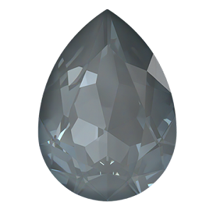 4320 Swarovski Pear Fancy Stones, Crystal Dark Grey Ignite (001 L111I)