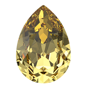 4320 Swarovski Pear Fancy Stones, ReCreated Dark Jonquil (1407)