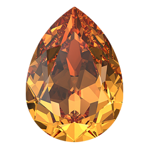 4320 Swarovski Pear Fancy Stones, Dark Orange (1202)