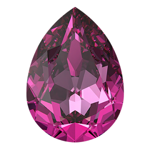 4320 Swarovski Pear Fancy Stones, Dark Rose (1201)