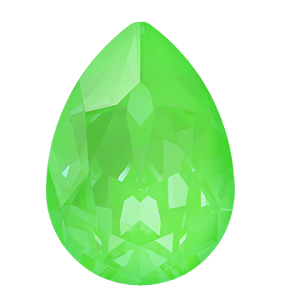 4320 Swarovski Pear Fancy Stones, Crystal Electric Green Ignite (001 L135I)