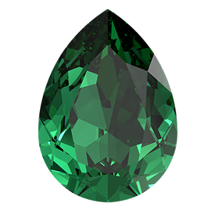 4320 Swarovski Pear Fancy Stones, Majestic Green (336)