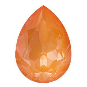 4320 Swarovski Pear Fancy Stones, Crystal Mango Ignite (001 L152I)