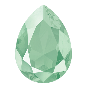 4320 Swarovski Pear Fancy Stones, Crystal Soft Mint Ignite (001 L168I)