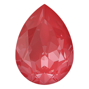 4320 Swarovski Pear Fancy Stones, Crystal Poppy Red Ignite (001 L179I)