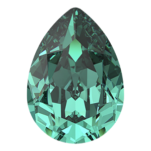 4320 Swarovski Pear Fancy Stones, ReCreated Caribbean Green (1409)