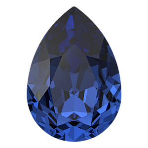 4320 Swarovski Pear Fancy Stones, ReCreated Dark Sapphire (1404)