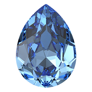 4320 Swarovski Pear Fancy Stones, ReCreated Ice Blue (1405)